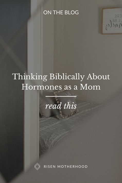 Thinking Biblically About Hormones as a Mom | Risen Motherhood | Does God care about your hormones? We’ll let you in on a secret. He does! In this article, Candace Echols looks at two truths about our hormones and combats one common lie. Hormones don’t have to be an obstacle to your spiritual growth. You can thrive even when hormones are raging. Click to read more! Motherhood Truths, Risen Motherhood, Crying For No Reason, Irish Twins, Christian Motherhood, Spiritual Truth, S Word, Spiritual Growth, Mom Life