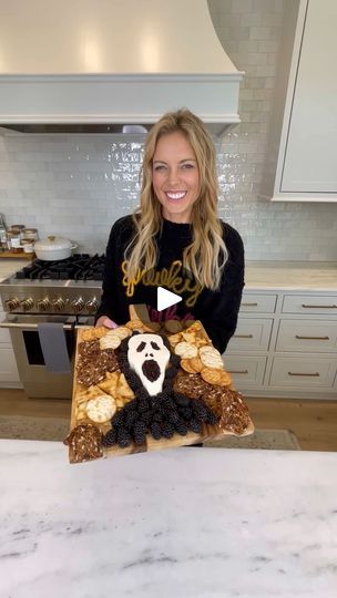 5M views · 12K reactions | This ghostface cheese board is perfect if you're hosting any spooky events this fall! So easy and looks so good! ✨🥰

#fallfood #recipe #scary #halloween #ghostface | Tori Gerbig | Tori Gerbig · Original audio Halloween Cheeseboard Ideas, Halloween Charcuterie, Halloween Party Appetizers, Fall Scrapbook Layouts, Work Parties, Farmhouse Halloween, Fall Scrapbook, Keto Food, Halloween Snacks