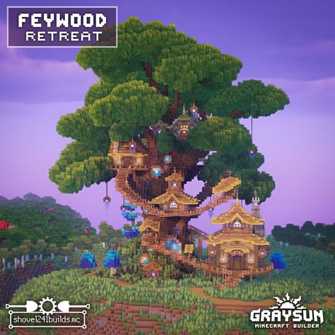 Tree House Minecraft Treehouse, Big Tree Minecraft, Tree House Minecraft, Minecraft Treehouses, Mega Base, Aesthetic Minecraft Builds, Play Bakery, Minecraft Tree, Minecraft Download