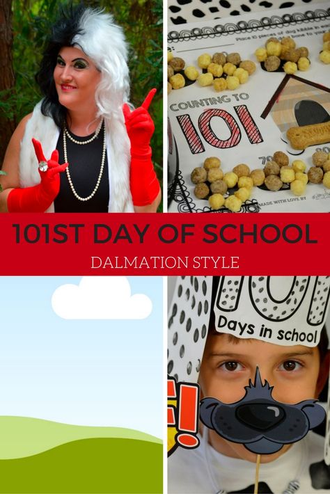 Looking for a new take on the 100th day of school? Take a cue from @marcylauren and celebrate the 101st day of school instead! See all the details of her dalmatian-style celebration on our blog 101 Dalmations Preschool Activities, 101st Day Of School, 101 Dalmations Day Of School, 101 Days Of School Ideas Dalmation, 101 Days Of School Ideas Dalmation Shirt, 101 Dalmatian Party Games, 101st Day Of School Dalmatians, 101 Dalmatians Book, 100s Day