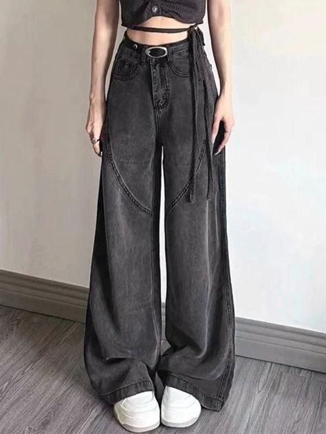 2023 Buy Vintage Gray High Waist Splice Mopping Boyfriend Jeans under US$37 in Jeans Online Store. Free Shipping with US$69+. Check reviews and buy it today. Style: Casual/Street/Vintage/Preppy/Punk/Hip Pop Fabric Content: Cotton Blend Fit Type: Loose Fit #vintage #vintagestyle #backtoschool #backtoschooloutfits #firstdayofschooloutfit #fall #fallfashion #winter #streetstyle #outfits #ootd #trendyoutfits #fashionista #casualoutfits Baggy Jeans Women, Black Baggy Jeans, Japanese Y2k, Design Jeans, Street Jeans, Denim Decor, Neutral Style, Loose Fabric, Pants Fit