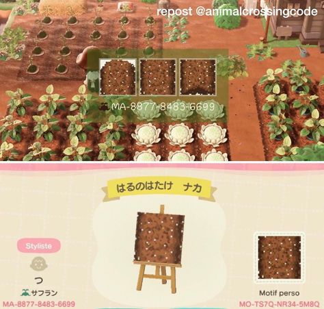 Animal Crossing 🌴 on Instagram: “This is a soil for your field👨🏼‍🌾 (My favorite one) ~ C: sfrnjm on twitter ~ ~ ~ Tags: #animalcrossing #acnl #animalcrossingnewleaf…” Animal Crossing Amiibo Cards, Animal Crossing 3ds, Ac New Leaf, Animal Crossing Memes, Animal Crossing Guide, Animal Crossing Qr Codes Clothes, Path Design, Qr Codes Animal Crossing, Animal Crossing Villagers