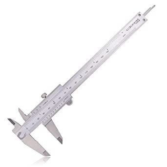 Clockwise Tools DVLR-0605 Vernier Caliper Inch/Metric 0-6 Inch/150 mm Stainless Steel Body Measuring Tool Calipers Tools, Vernier Caliper, Measuring Tools, Measurement Tools, Calipers, Modern Architecture, Wind Turbine, Tools, Stainless Steel