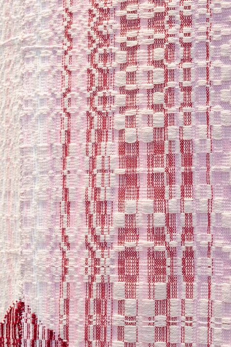 Woven Textile Art, Overshot Weaving Patterns, Weave Artists, Textile Moodboard, Overshot Weaving, Plaster Paris, Memory Garden, Sheila Hicks, Textiles Design