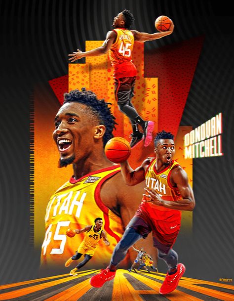 Donovan Mitchell Wallpaper, Donovan Mitchell, Vertical Poster, Basketball Team, Basketball Players, Nba, Basketball, Sports, Design