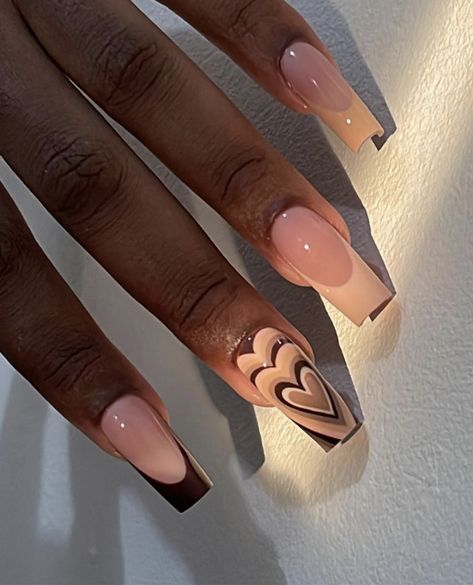 Brown Acrylic Nails, Brown Nails Design, Acrylic Toe Nails, Sweater Nails, Daily Nail, Classy Acrylic Nails, Fall Acrylic Nails, Short Square Acrylic Nails, Acrylic Nails Coffin Pink