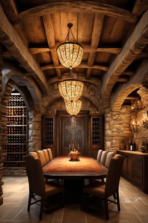 Rustic and elegant cellar, Vas K. Rustic Wine Cellar, Whisky Cellar, Vintage Wine Cellar, Fantasy Wine Cellar, Huge Wine Cellar, Wine Cellar Aesthetic Dark, Old World Wine Cellar, Wine Cellar, Old Money