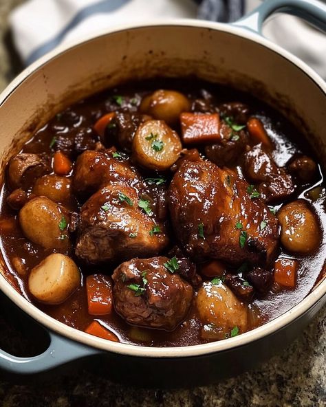 Best Coq Au Vin Recipe, Cocovan Coq Au Vin, Coco Van Chicken, Whole Chicken Cut Up Recipes, Coc Au Vin Recipe, Cog Au Vin, Coc Au Vin, Chicken Coq Au Vin Recipe, Slow Cooker Coq Au Vin