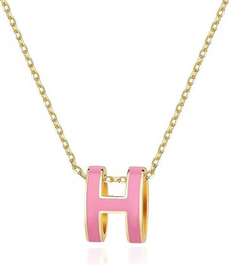 Amazon.com: Zomine Light Luxury Classic Letter Design Pendant Necklace - Simple and Elegant preppy Necklace for Women,Durable and Colorfast Gold Plated Necklace (Pink): Clothing, Shoes & Jewelry Preppy Necklace, Preppy Necklaces, Classic Pendant Necklace, Elegant Preppy, Pink Clothing, Pendant Necklace Simple, Letter Design, Necklace Simple, Necklace Black