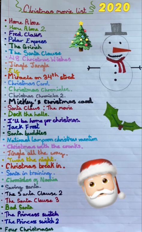 Christmas Movie Marathon List, Christmas Movie Countdown, Christmas Countdown Ideas, Christmas Movie Marathon, List For Christmas, Christmas Sleepover, Countdown Christmas, Xmas Countdown, Christmas Countdown Diy