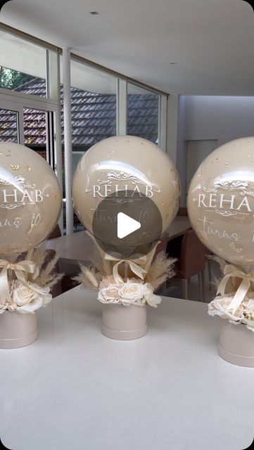 Manchester Events on Instagram: "Little reel of me making these 3 gorgeous flower hat boxes for @rehab_rehab_rehab 10th birthday! 🤍🫶🏻 

These made the perfect table centre pieces 🥰 

Direct message for any enquiries!!! #balloons #worsley #manchester #flowers #nude" Flower Hat Boxes, Table Centre Pieces, Hat Box Flowers, 50th Birthday Balloons, Floral Balloons, Flower Hat, Hat Boxes, Table Centers, Flower Hats