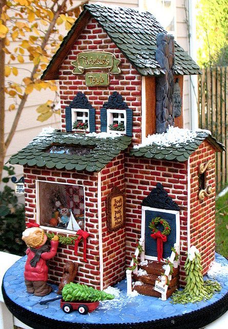 Mr. Twinkles Toy shop, via Flickr.: Gingerbread Ideas, Make A Gingerbread House, Gingerbread House Designs, All Things Gingerbread, Gingerbread House Cookies, Gingerbread Village, House Cake, Candy House, Christmas Gingerbread House