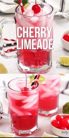 A cherry limeade recipe made with soda, cherry syrup, and lime juice. It's the best copycat cherry limeade! #berlyskitchen Cherry Limeade Recipe, Limeade Recipe, Halloween Drinks Alcohol, Cherry Syrup, Cherry Limeade, Sweet Tart, Lemonade Recipes, Punch Recipes, Alcohol Drink Recipes