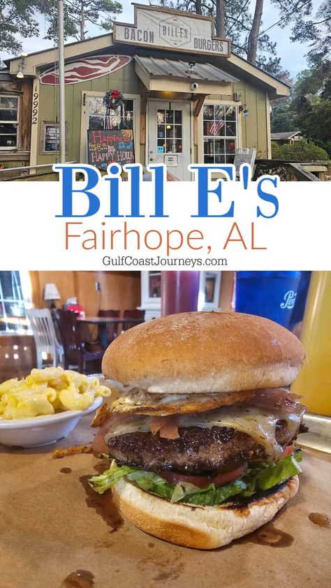 Bill E's Bacon Restaurant in Fairhope, Alabama is a must visit for anyone who loves bacon! Small batch bacon integrated into a great menu Alabama Restaurants, Comeback Sauce, Gulf Coast Vacations, Vegan Coleslaw, Fairhope Alabama, Orange Beach Al, Best Bacon, Cherry Limeade, Grilled Pineapple