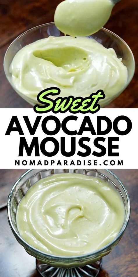 Creme de Abacate (Sweet Avocado Mousse) is the Green Dessert You Never Knew You Needed Avocado Mousse Recipe, Avocado Frosting, Green Dessert, Argentinian Food, Green Desserts, Avocado Dessert, Avocado Mousse, Avocado Pudding, Easy Dessert Recipe