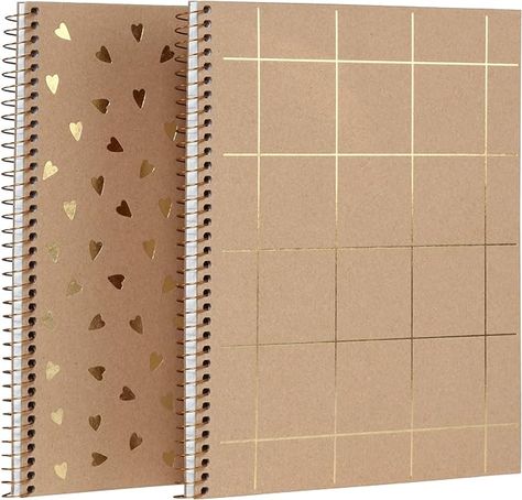 Amazon.com : Oxford Spiral Notebooks, 2 Pack, 100% Recycled, Kraft, Gold Foil Designs, College Ruled, 80 Sheets/160 Pages, Student Gifts, Teacher Gifts (90881) : Office Products Recycle Design, Recycled Notebook, Gold Foil Design, Coil Binding, Ruled Paper, Gifts Teacher, Ruled Notebook, Memo Board, Spiral Notebooks