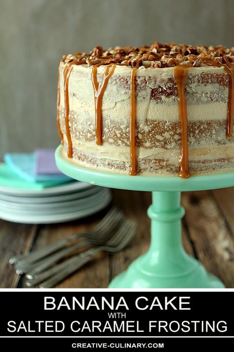 Salted Caramel Frosting, Hazelnut Cake, Caramel Frosting, Salty Cake, Caramel Cake, Cake Lover, Orange Cake, Banana Cake, Savoury Cake