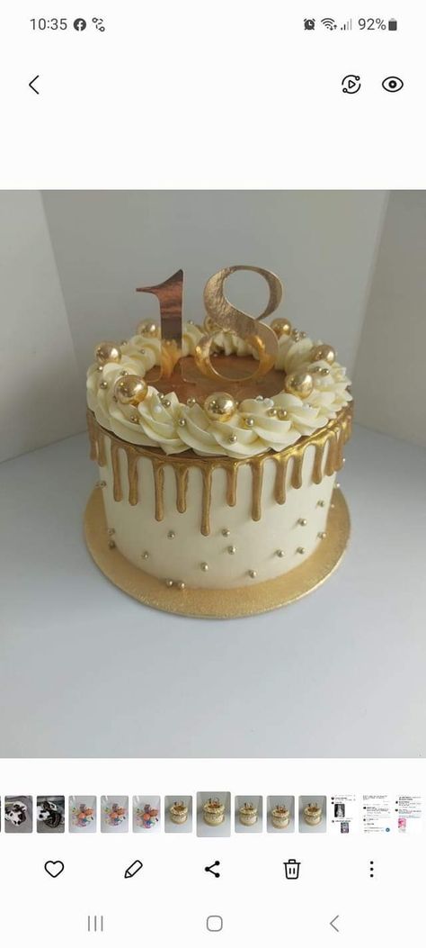 Klassieke wit met goud driptaart ( nase by: ncBakery) White And Gold Bday Cake, Golden Birthday Treats, 18th Birthday Cake White And Gold, Golden Party Ideas, Golden Bday Cake, White Gold Birthday Theme, White And Gold Desserts, Golden Year Birthday Cake, Golden Cake Ideas