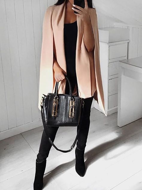 【BQ Black Friday Sales】Up to 80% OFF! Trendy Cape Sleeve Blazer Coat Cape Sleeve Blazer, Cape Fashion, Tailored Blazer, Work Attire, Blazer Dress, Outfit Idea, Womens Fashion Trends, Blazer Coat, Outfits Casuales