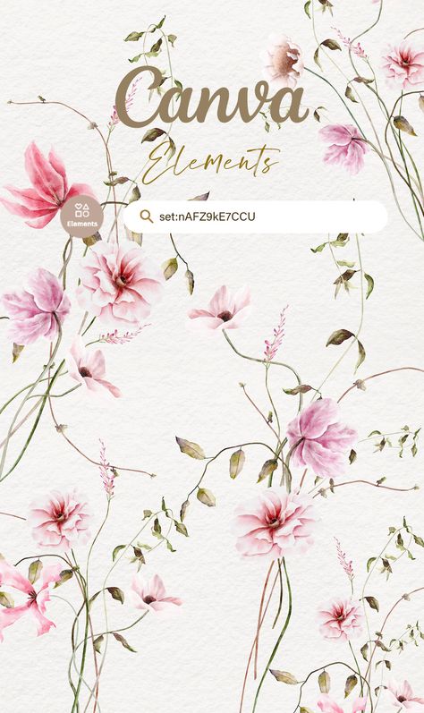 set:nAFZ9kE7CCU @arangeadesign watercolor pink spring flowers bouquets, summer bouquets, watercolor flowers Formal Border Design, Canva Watercolor, Canva Pro Elements, Pink Spring Flowers, Spring Flower Bouquet, Watercolor Border, Canva Wedding, Digital Invitations Wedding, Dream Wedding Decorations