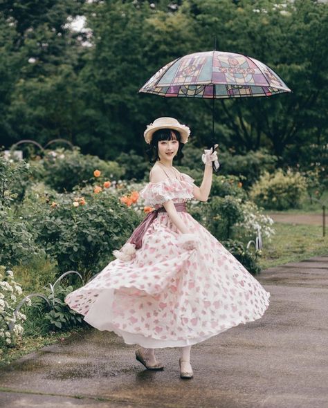 Holding Skirt Pose Reference, Pose With Umbrella, Web Comic, Art Help, Cottagecore Fashion, Full Skirt Dress, Body Reference Poses, Full Skirts, Big Hat