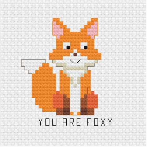 Fox Cross Stitch, Autumn Cross Stitch Patterns, Fall Cross Stitch, Nature Cross Stitch, Animal Cross Stitch Patterns, Fall Patterns, Cross Stitch Heart, Fox Pattern, Cross Stitch Cards