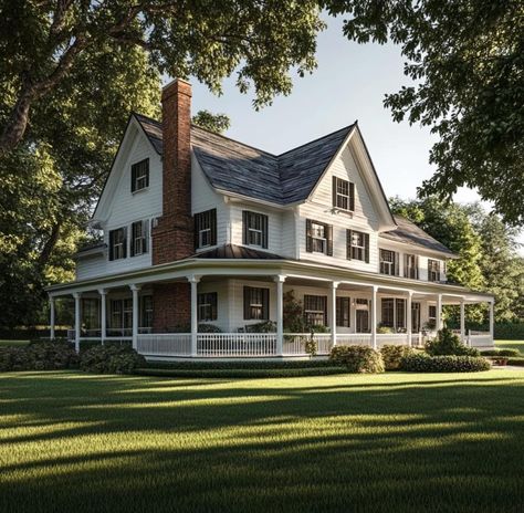 Colonial Curb Appeal, Country Home Exterior, Cottage Decor Living Room, Free Puzzles, Dream Life House, House Construction Plan, Farmhouse House, Home Exterior, Farms Living