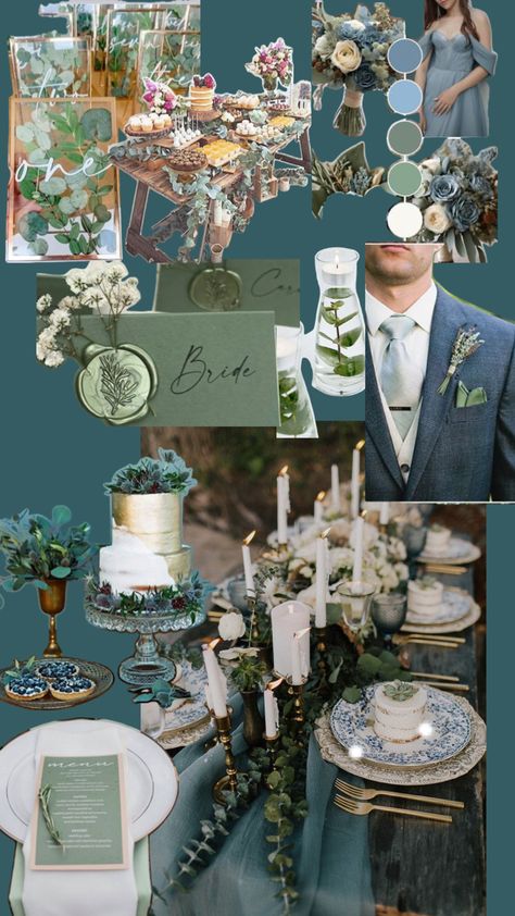 Pale Blue Wedding, Spring Tea Party, Spring Tea, Tea Party Wedding, Wedding Board, Blue Wedding, Deep Green, Pale Blue, Tea Party