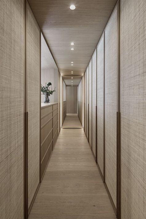 Reimann Architecture: Penthouse Sands Beige Walk In Closet, Beige Photography, Rattan Light, Zen Philosophy, Built In Cabinets, Walk In Wardrobe, Ceiling Windows, Sand Beige, Light Oak