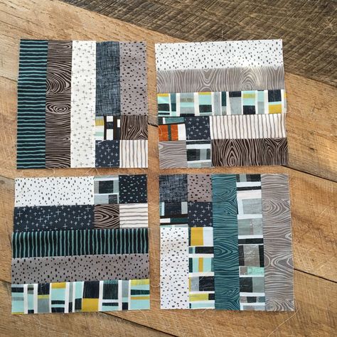 Mid Century Modern Remix Quilt featuring Knock on Wood Mid Century Modern Quilt, Modern Quilt Blocks, Knock On Wood, Concept Model, Quilt Modern, Abstract Quilt, Quilt Modernen, Scrappy Quilt Patterns, String Quilts