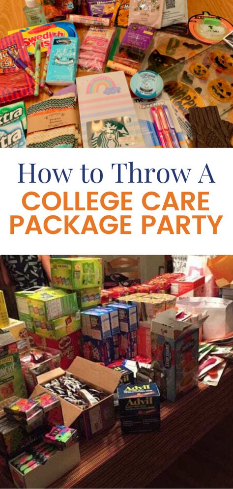 College kids love the care packages that their parents mail from home. But what happens when they rip open a box to discover that the goodies have been sent from someone else’s mom? Forty kids, all graduates from Ridgewood High School in Ridgewood, New Jersey, were treated to a surprise this week when their moms gathered together for a college care package party. College Care Packages For Daughter, High School Friends, College Parents, College Mom, Parenting Lessons, Sat Prep, Raising Teenagers, Party With Friends, College Ideas