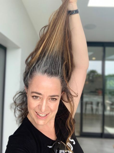 Sarah's story - My transition to grey - White Hot Hair Going Grey Transition, Grey Hair With Highlights, Brown Hair Going Grey, Transition To Grey Hair, Stop Grey Hair, Do What Feels Right, Natural Hair Colour, Blonde Balayage Bob, Grey White Hair