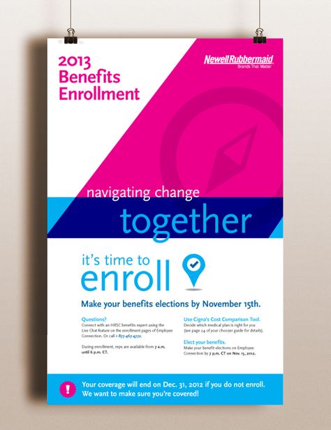 Employee Benefits Enrollment System by Kristina Gray, via Behance Employee Benefits Brochure, Employee Benefits Guide, Brochure Graphic, Open Enrollment, Department Of Corrections, Employee Benefit, Communication System, Employee Engagement, Graphic Design Tips