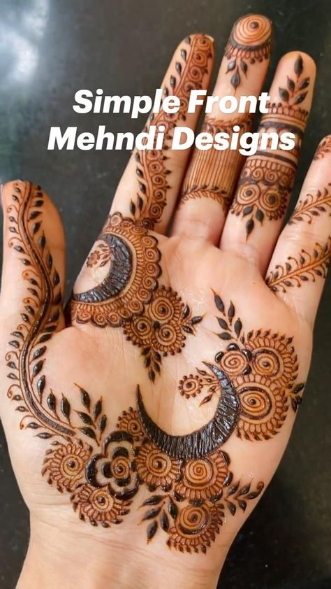 Simple Front Mehndi Designs | Front mehndi design, Mehndi designs for fingers, Mehndi designs feet Simple Front Mehndi, Simple Front Mehndi Designs, Front Mehndi Designs, Mehendi Designs Bridal, Mehendi Designs For Hands, Front Mehndi, Hand Mehendi, Front Mehndi Design, Khafif Mehndi Design