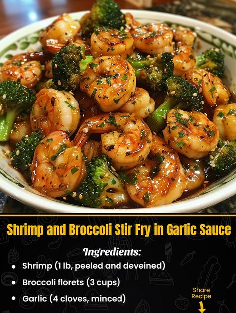 Shrimp Broccoli Stir Fry, Stir Fry Shrimp Recipes, Easy Stir Fry Recipes, Pescetarian Recipes, Skillet Dinner Recipes, Recipes Shrimp, Shrimp Stir Fry, Shrimp And Broccoli, Broccoli Stir Fry