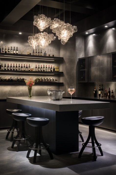 Basement Luxury, Luxury Basement, Modern Bar Design, Basement Tv Rooms, Modern Home Bar Designs, Basement Lounge, Basement Bars, Contemporary Basement, Cave Room