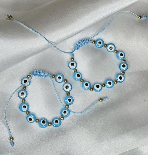 Evil Eye Jewelry Bracelet, Evil Bracelet, Mexican Bracelets, Pulseras Kandi, Bunny Jewelry, Braided Bracelet Diy, Wrist Jewelry, Diy Bracelet Designs, Evil Eyes