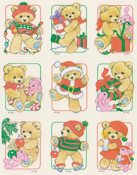 Bear Logo Design, Vintage Stationary, Cute Christmas Wallpaper, 카드 디자인, Bear Christmas, Christmas Bear, Christmas Mood, Christmas Illustration, Christmas Stickers