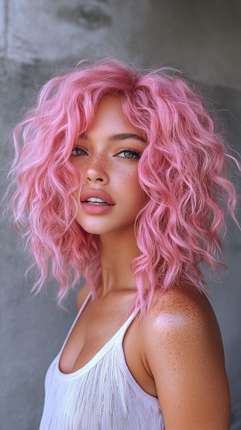 💃 Versatile Hair Color For Tan Skin pink hair color ideas for tan skin | Fabulous Revelation ✨ Hair Color For Tan Skin, Pink Curls, Pink Hair Color Ideas, Rose Gold Highlights, Pink Hair Color, Tan Skin Tone, Home Minimal, Warm Skin Tone, Ombre Fashion