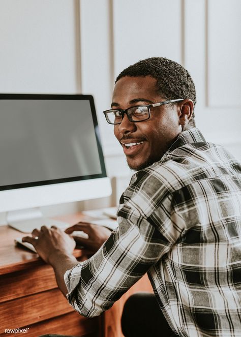 Black man typing on a keyboard | premium image by rawpixel.com / Felix #picture #photography #inspiration #photo #art Information Technology Photoshoot, Office 365 Infographic, Sage Brand Archetype, Formal Photoshoot, Working In Office, Novo Post, Man Working, Black Teachers, Happy Black