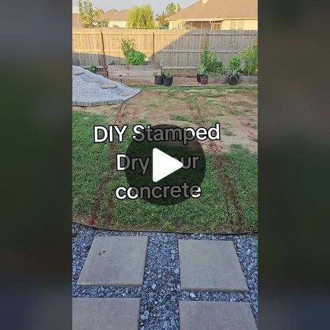 TikTok · Jess Dry Pour Concrete, Concrete Slab Patio, Pouring Concrete Slab, Pour Concrete, Pouring Concrete, Poured Concrete, Diy Stamp, Concrete Slab, 2 People