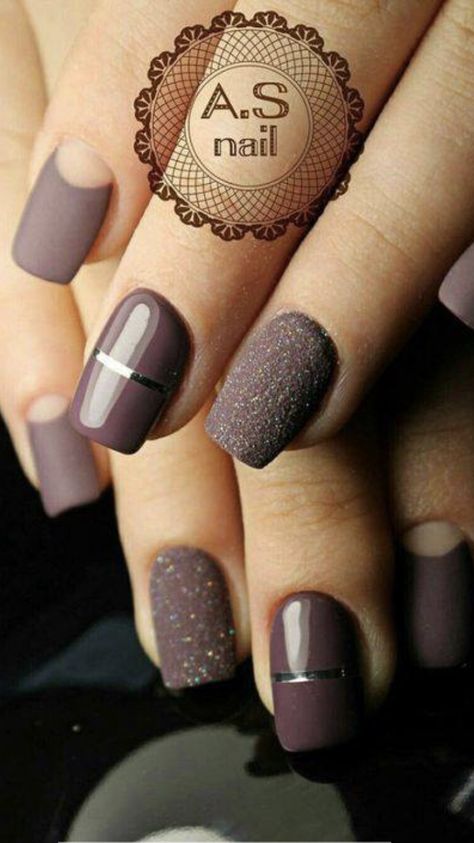 2019 Nails, Brown Nail, Square Nail Designs, Nail Time, Stylish Nails Designs, Christmas Gel Nails, Matte Nails Design, Colorful Nail Designs, Holographic Nails