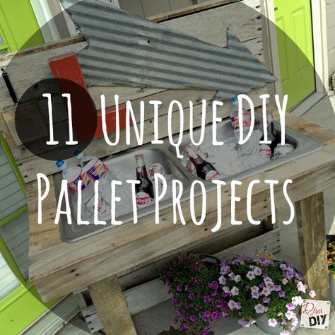 Pallet Projects: How to Make 11 Unique DIY Projects Hanging Basket Stand, Woodworking Projects Unique, Pallet Projects Easy, Used Pallets, Pallet Project, Wood Pallet Signs, How To Make Lanterns, Pallet Crafts, Woodworking Hand Tools