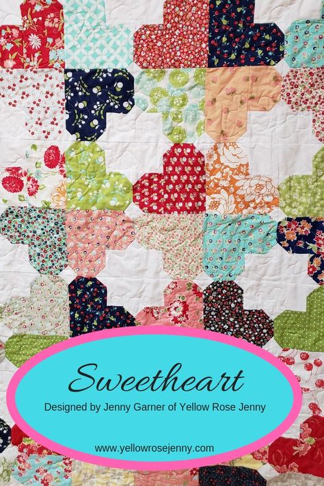 Layer Cake Quilt Patterns, Heart Quilt Pattern, Layer Cake Quilts, Quilt Modernen, Quilt Care, Layer Cakes, Quilt Baby, Patchwork Quilt Patterns, My Funny Valentine