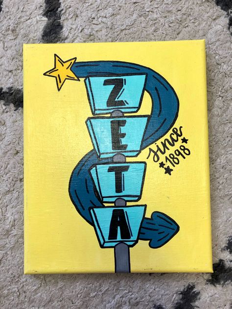 Axo Canvas Painting, Zta Canvas Painting, Adpi Paintings, Aoii Paintings, Adpi Canvases, Zeta Tau Alpha Canvas, Zta Canvas, Aoii Canvas, Delta Zeta Canvas