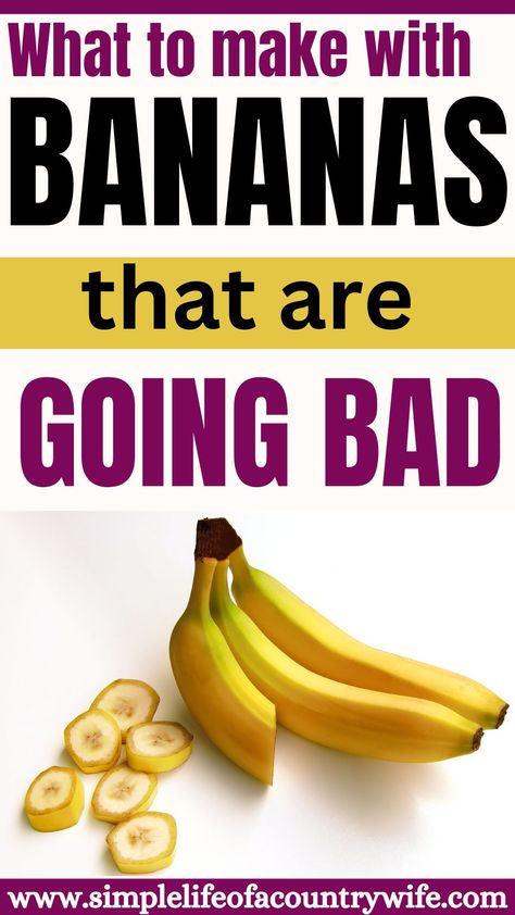 What to make with overripe bananas Extra Bananas, Uses For Overripe Bananas, How To Use Up Bananas, What To Do With Bananas Going Bad, What To Do With Overripe Bananas, Old Bananas What To Do With, What To Do With Bananas, What To Make With Bananas, Things To Fo