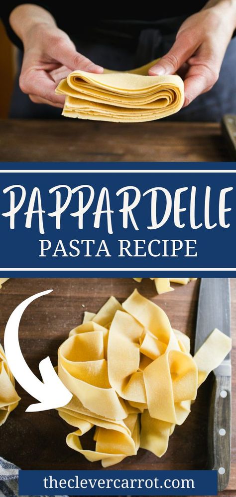 Sourdough Pasta Recipe, Pappardelle Pasta Recipe, Homemade Pappardelle, Easy Homemade Noodles, Sourdough Pasta, Homemade Pasta Noodles, Beautiful Pasta, Pappardelle Recipe, Cooking Fresh Pasta