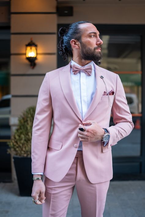 Elevate your style with Our Pink Panache Tuxedo, where boldness meets sophistication in every stitch. Make a statement that's as vibrant as your personality and as sharp as your look. Because confidence is your best accessory. For more Exciting and Premium Products follow the link in the bio #HolloMen #Shopnow #Mensfashion #Menstyle #PinkPanache #BoldElegance #MomentsOfDistinction #DareToBeDifferent Pink Tux, Pink Tuxedo, Wedding Tux, Slim Fit Tuxedo, Slim Fit Suits, Tuxedo Suit, Tuxedo For Men, Tuxedo Jacket, Men Clothes