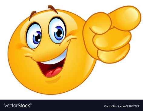 Pointing forward emoticon Royalty Free Vector Image Emoticon Cute, Excited Emoji, Scared Emoji, Finger Emoji, Faces Emoji, Smiley Face Icons, Happy Emoticon, Smiley Emoticon, Emoticon Faces