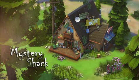 Sims 4 Gravity Falls, Sims 4 Gravity Falls Cc, Oasis Springs, The Sims 4 Lots, Mystery Shack, Sims 4 House Building, Sims Ideas, Sims House Design, Cute Pics